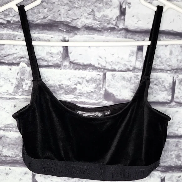 Killstar Black Velvet Bralette - XS - Picture 1 of 3